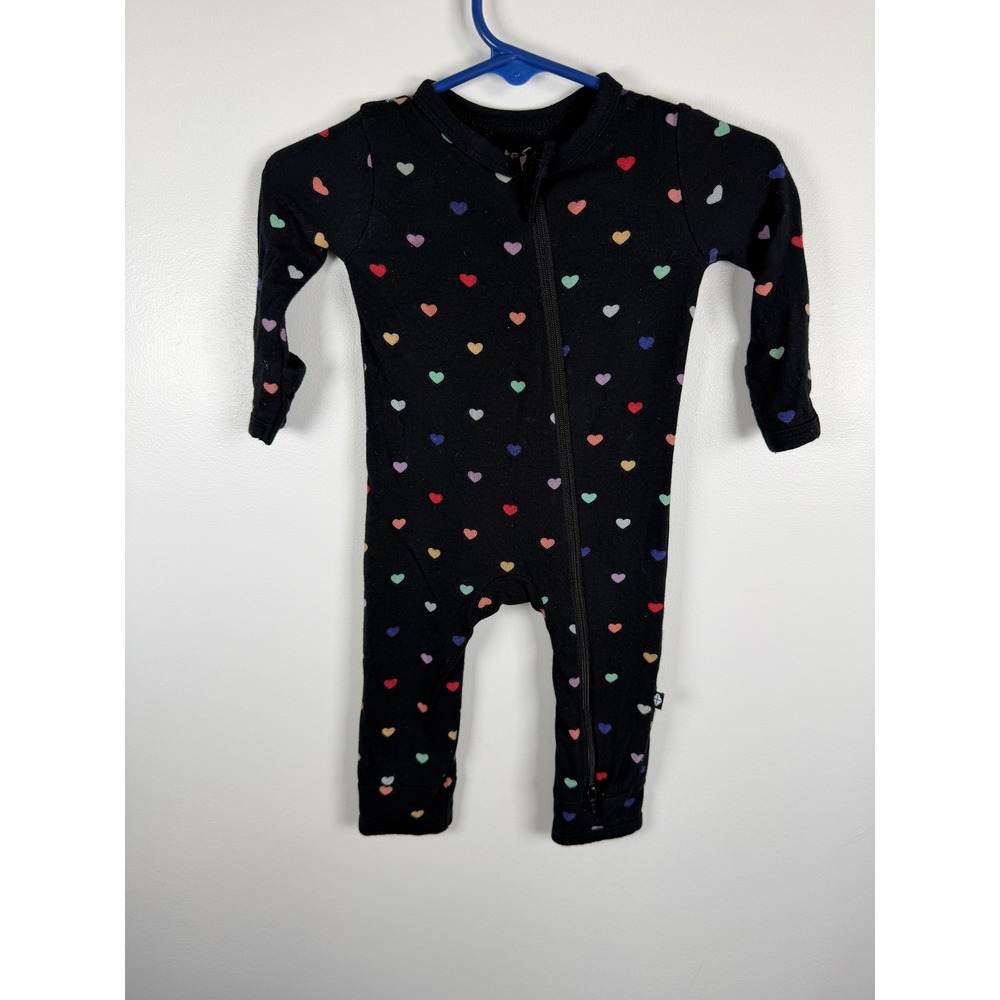 Kyte Baby Midnight Rainbow Heart Romper 0-3 Months